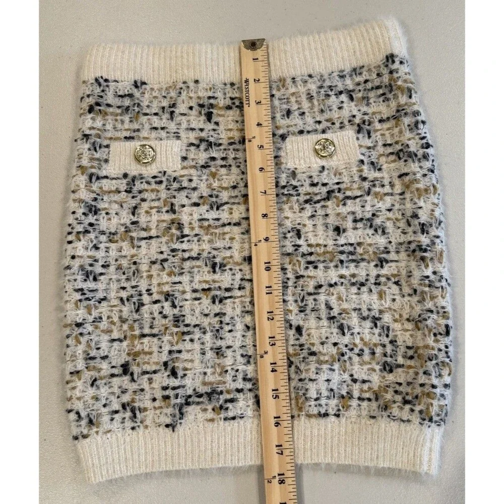 NEW Freshman1996 Knit Skirt Small Knit Fuzzy Quiet Luxury Academia Old Money